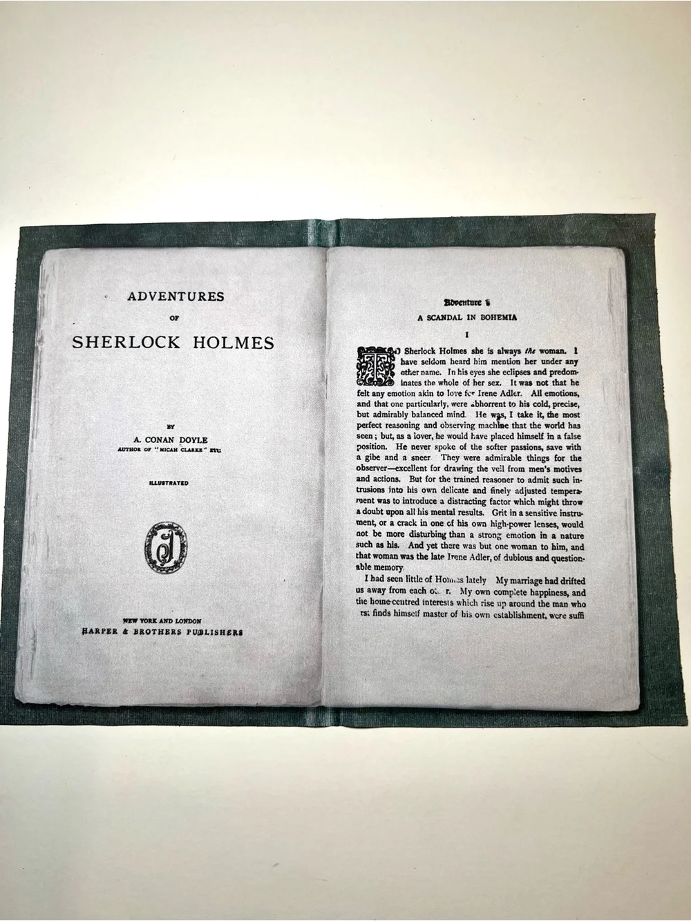 Adventures of Sherlock Holmes Book Shaped Microfiber Eyeglasses Cleaning Cloth